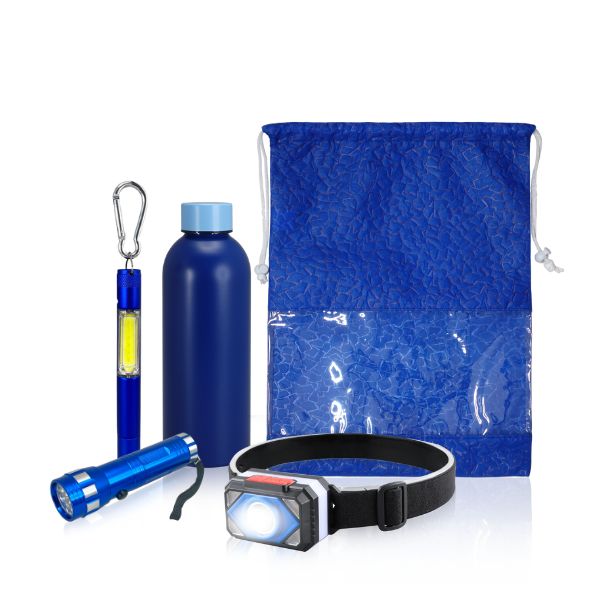 סט הכולל: 
בקבוק נירוסטה תרמי בעיצוב יפני 500ML + 
פנס ראש מקצועי FORCELIGHT נטען USB +
פנס יד קומפקטי FORCELIGHT +
פנס FORCELIGHT מעוצב בשילוב פותחן ומגנט +
תיק אלבד במרקם קטיפה עם חולנית שקופה. 